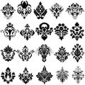 Damask Emblem Set Royalty Free Stock Photo