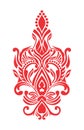 Damask flower emblem patterns design Royalty Free Stock Photo
