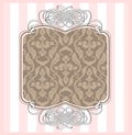 Damask frame Royalty Free Stock Photo