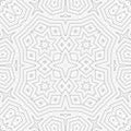 Damask Geometric Luxury Thin Line Black And White Simple Outline Lace Vector Seamless Modern Textile Pattern Texture Background