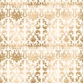 Damask gold foil classic floral seamless pattern Royalty Free Stock Photo