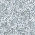 Damask paisley seamless vector pattern. Floral vintage background Royalty Free Stock Photo