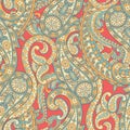 Damask .paisley seamless vector pattern. Floral vintage background Royalty Free Stock Photo