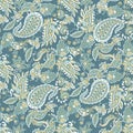 Damask paisley seamless vector pattern. Floral vintage background Royalty Free Stock Photo