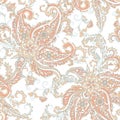 Damask paisley seamless vector pattern. Floral vintage background. Royalty Free Stock Photo