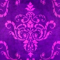 Elaborate damask pattern on old paper. Royalty Free Stock Photo