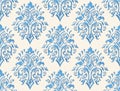 Damask seamless emboss pattern background. Vector classical luxury old damask ornament, royal victorian seamless texture Royalty Free Stock Photo