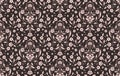 Damask seamless emboss pattern background. Vector classical luxury old damask ornament, royal victorian seamless texture Royalty Free Stock Photo