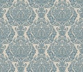 Damask seamless emboss pattern background. Vector classical luxury old damask ornament, royal victorian seamless texture Royalty Free Stock Photo