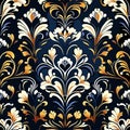 Damask seamless floral pattern. Royal wallpaper Royalty Free Stock Photo