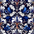 Damask seamless floral pattern. Royal wallpaper Royalty Free Stock Photo