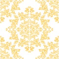 Damask seamless Golden ornament. Traditional vector pattern. Classic oriental background