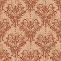 Vector. Seamless damask pattern Royalty Free Stock Photo