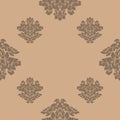 Damask seamless pattern intricate design