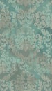 Damask texture grunge background Vector. Floral ornament pattern decoration with old stains effect. Victorian engraved Royalty Free Stock Photo