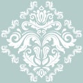 Damask Vector Background With Arabesques in Oriental Style Royalty Free Stock Photo