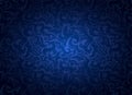 Damask vintage blue ultramarine background with floral elements Royalty Free Stock Photo