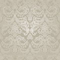 Damask Vintage Floral Seamless Pattern Background. Royalty Free Stock Photo