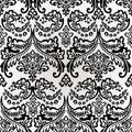 Damask Vintage Floral Seamless Pattern Background. Royalty Free Stock Photo