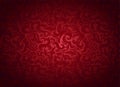 Damask vintage red background with floral elements