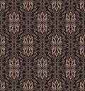 Damask vintage seamless pattern design. Symmetric floral wallpaper. Vector tileable ornament