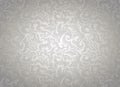 damask vintage silver background with floral elements