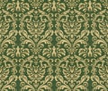 Damask wallpaper.