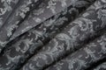 Damask, wavy black tapestry texture background