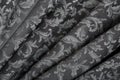 Damask, wavy black texture background