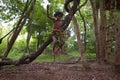 Dambana, Sri Lanka, November 12, 2015: Indigenous young boy, Mowgli lookalike