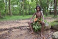 Dambana, Sri Lanka, November 12, 2015: Indigenous young boy, Mowgli lookalike