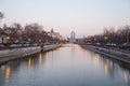 Dambovita river in Bucharest Royalty Free Stock Photo