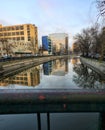 Dambovita river  - Dambovita Quay in the morning Royalty Free Stock Photo