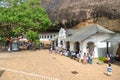 Dambulla golden temple cave complex buildinds is destination for