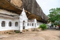Dambulla golden temple cave complex buildinds is destination for