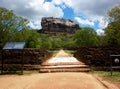 Dambulla,Matale District,Central Province,Sri lanka-October 20,2012:Main entrance to ancient rock fortress Sigiriya,Dambulla,Sri
