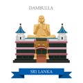 Dambulla South Korea landmarks vector flat attraction travel