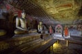 Buddha statues inside Dambulla Cave Temple, Sri Lanka