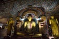 DAMBULLA, SRI LANKA - DECEMBER 4, 2016: Buddha staue in cave temple in Dambulla