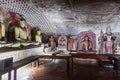 DAMBULLA, SRI LANKA - JULY 20, 2016: Buddha statues in a cave of Dambulla cave temple, Sri Lan Royalty Free Stock Photo