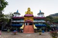 Dambulla, Sri Lanka - March 30, 2019: Golden temple with big Buddha statue in Sri Lanka Royalty Free Stock Photo