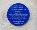 Dame Elizabeth Bowes Plaque in Durham, UK