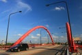 Damen suspension bridge in Chicago Royalty Free Stock Photo