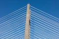 Dames Point Bridge against the clear blue skies in Jacksonville Florida