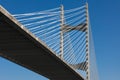 Dames Point Bridge against the clear blue skies in Jacksonville Florida