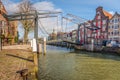 Damiate Bridge in the Dutch city of Dordrecht Royalty Free Stock Photo