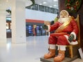 Dammam King Fahd International Airport. Statue of Santa Claus cl