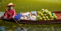 Damnoen Saduak Floating Market during covid lockdown in Ratchaburi, Thailand