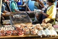 Damnoen saduak floating market, Thailand with food sale