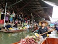 Damnoen Saduak Floating Market, Thailand. Royalty Free Stock Photo